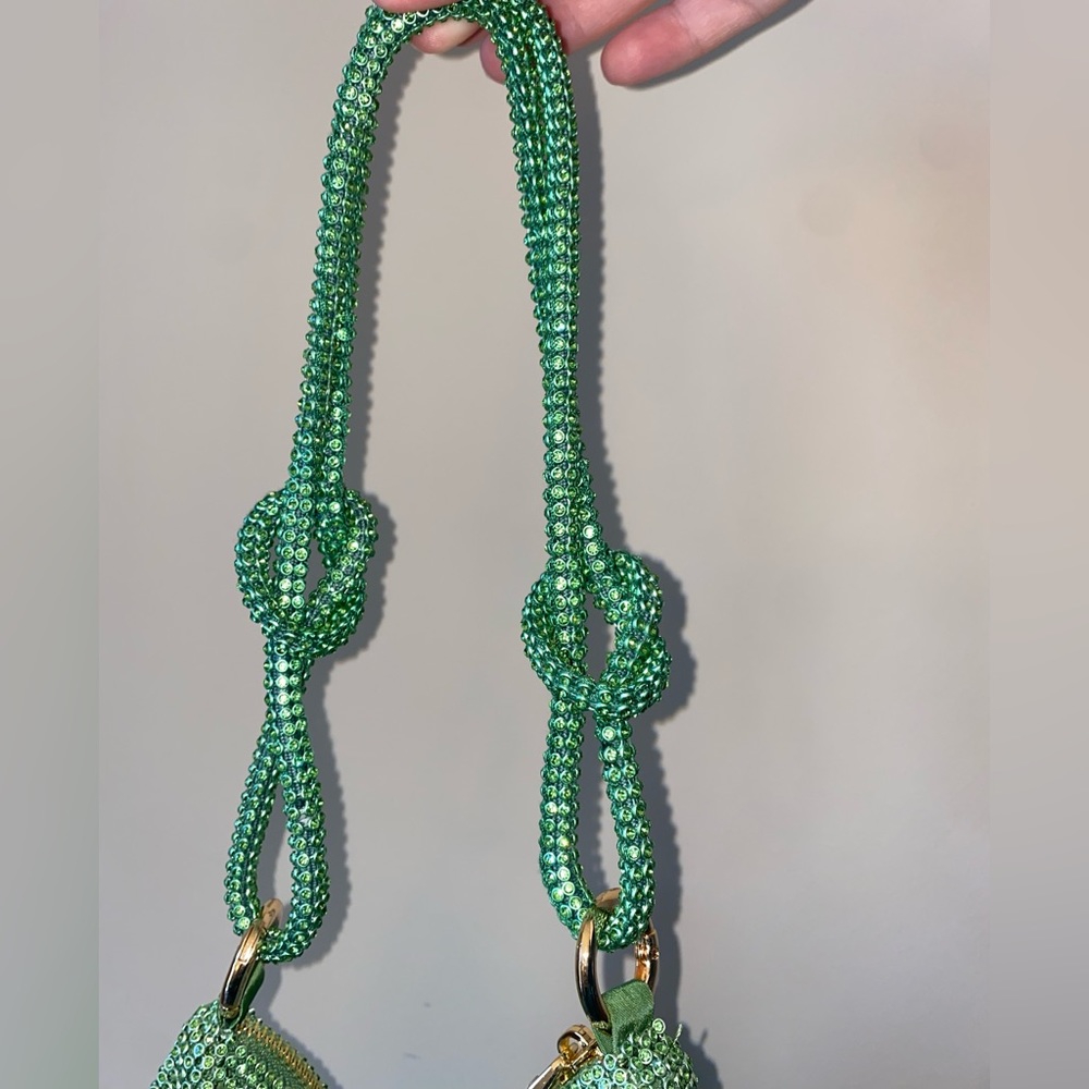 Green Rhinestone Purse - Picture 6 of 7